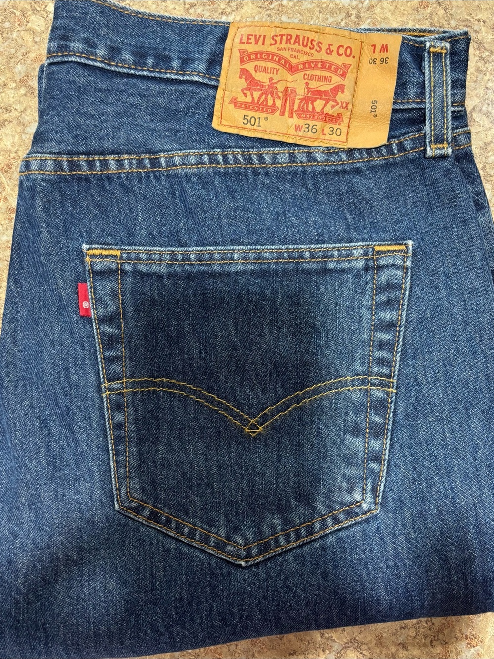 Levi's 501 Men’s Classic Blue Denim Jeans - Indigo